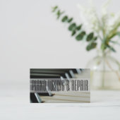 Piano Tuning & Repair Music Instructor Business Visitenkarte (Stehend Vorderseite)