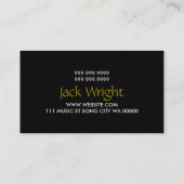 Piano Tuning & Repair Music Instructor Business Visitenkarte (Rückseite)