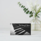 Piano Tuning & Repair Music Instructor Business Visitenkarte (Stehend Vorderseite)