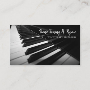Piano Tuning & Repair Music Instructor Business Visitenkarte