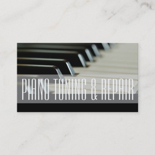 Piano Tuning & Repair Music Instructor Business Visitenkarte (Vorderseite)