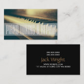 Piano Tuning & Repair Music Instructor Business Visitenkarte (Vorne/Hinten)