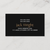 Piano Tuning & Repair Music Instructor Business Visitenkarte (Rückseite)