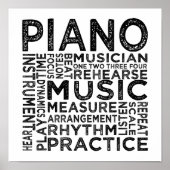 Piano Typografie Poster (Vorne)