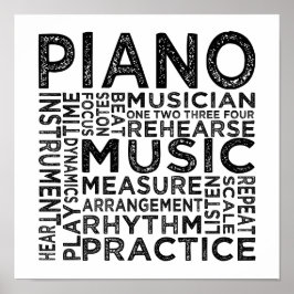 Piano Typografie Poster