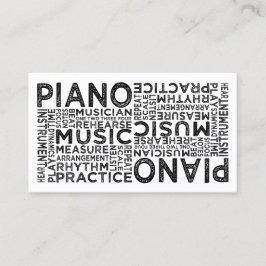 Piano Typografie Visitenkarte