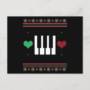 Piano Uggge Weihnachts Sweater Pianist Xmas Postkarte
