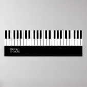 Piano Umfassende schwarze Oberfläche mit Name Poster (Vorne)