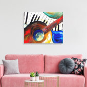 Piano und Gitarre Leinwanddruck (Insitu (Wohnzimmer))