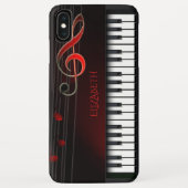 Piano und Roter Treble Clef Case-Mate iPhone Hülle (Rückseite)