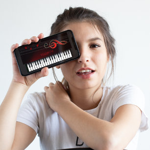 Piano und Roter Treble Clef Case-Mate iPhone Hülle