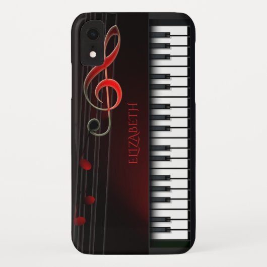Piano und Treble Clef Case-Mate iPhone Hülle (Rückseite)
