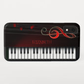 Piano und Treble Clef Case-Mate iPhone Hülle (Rückseite (Horizontal))