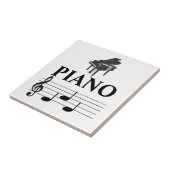 Piano Vater Grand Piano Pianist Musiknote Fliese (Seite)