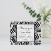 Piano Vielen Dank für Ihre Hochzeit Postkarte (Stehend Vorderseite)