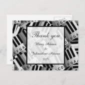 Piano Vielen Dank für Ihre Hochzeit Postkarte (Vorne/Hinten)