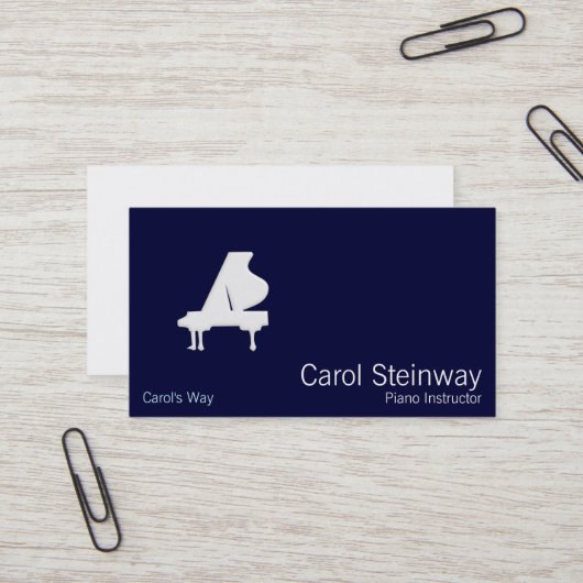 Piano Visitenkarte (Vorderseite/Rückseite Beispiel)