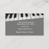 Piano-Visitenkarte Visitenkarte (Rückseite)