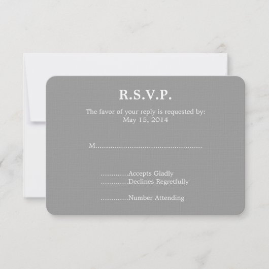 Piano Wedding RSVP Karte (Vorderseite)