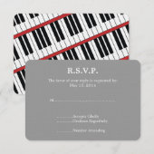 Piano Wedding RSVP Karte (Vorne/Hinten)