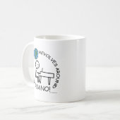 Piano - Weltumdrehungen Kaffeetasse (Vorderseite Links)