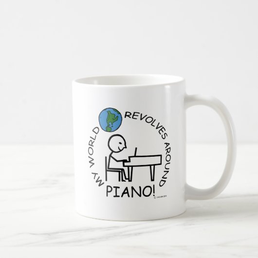 Piano - Weltumdrehungen Kaffeetasse (Rechts)