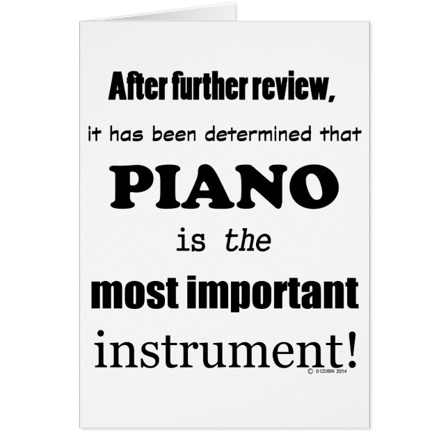 Piano wichtigstes Instrument (Vorne)