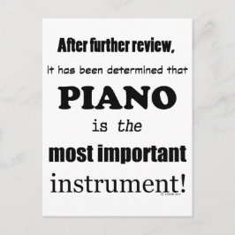 Piano wichtigstes Instrument Postkarte