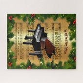 Piano ~ "Wir wünschen Ihnen ein frohes Weihnachtsf Puzzle (Horizontal)