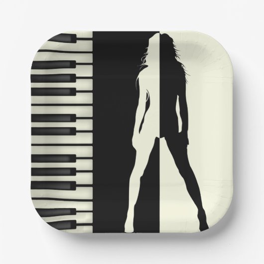 Piano Woman Pappteller (Vorderseite)