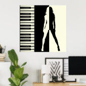 Piano Woman Poster (Heimbüro)