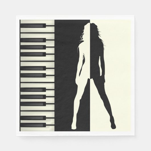 Piano Woman Serviette (Vorderseite)