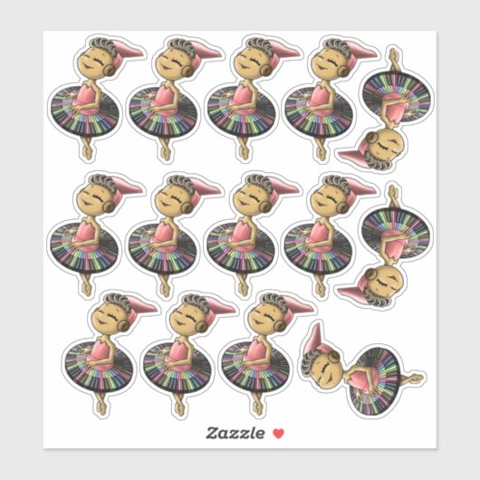 Pianos Sticker (Blatt)