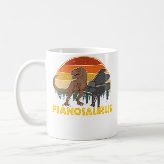 Pianosaurus Pianist Player Piano Kaffeetasse (Links)