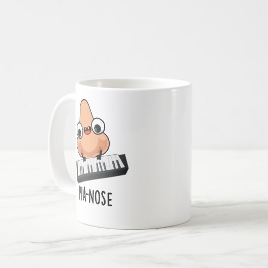 Pianose Funny Piano Nose Pub Kaffeetasse (Vorderseite Links)