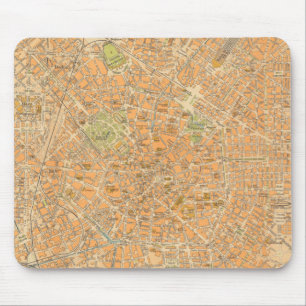 Pianta di Milano - Karte von Mailand, Italien Mousepad