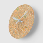 Pianta di Milano - Karte von Mailand, Italien Runde Wanduhr (Winkel)