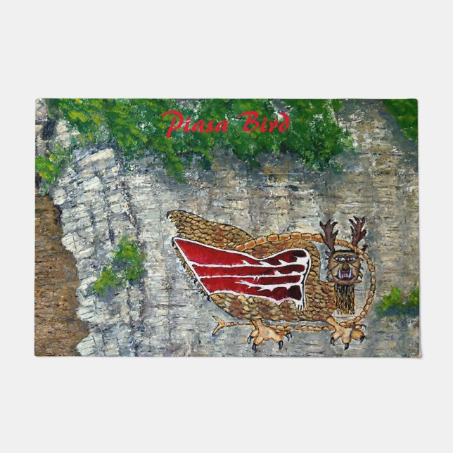 Piasa Bird Illinois Native American Legende Fußmatte (Vorderseite)