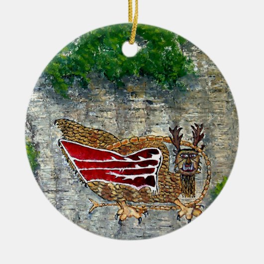 Piasa Bird Illinois Native American Legende Keramikornament (Vorne)
