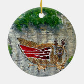 Piasa Bird Illinois Native American Legende Keramikornament (Hinten)