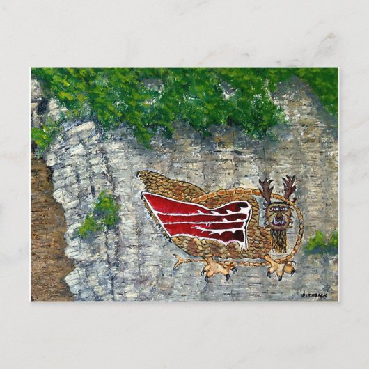 Piasa Bird Illinois Native American Legende Postkarte (Vorderseite)