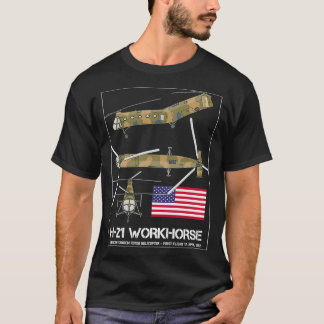 Piasecki H21 Arbeitspferd American Cargo Helicopte T-Shirt