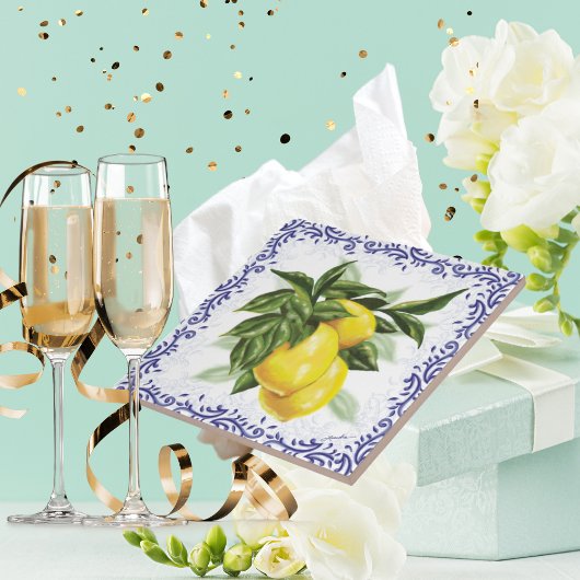 Piastrelle di ceramica con limoni italiani fliese