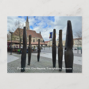 Piata Unirii, Cluj-Napoca, Rumänien, an einem Feiertagspostkarte