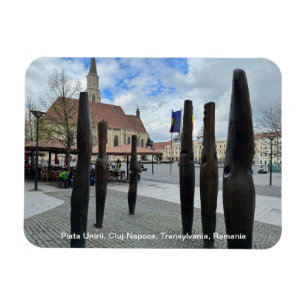 Piata Unirii, Cluj-Napoca, Rumänien, an einem Magnet