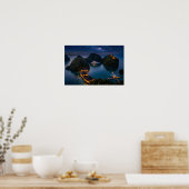 Piaynemo Night Starry Sky Raja Ampat Galaxy Art Poster (Küche)