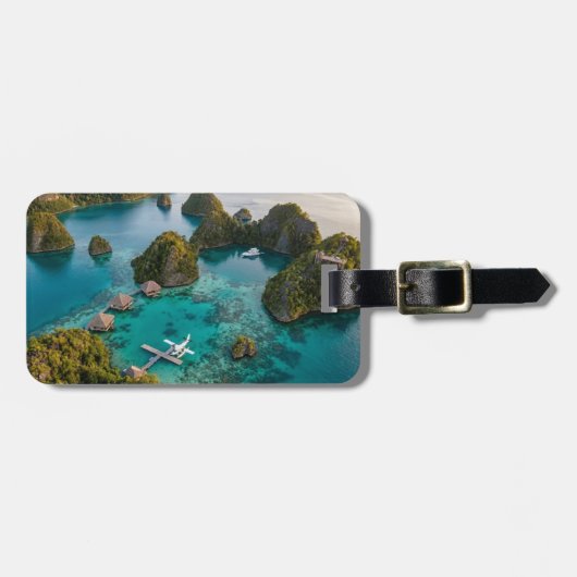 Piaynemo Raja Ampat Inseln Paradies Aussicht Kunst Gepäckanhänger (Vorderseite horizontal)