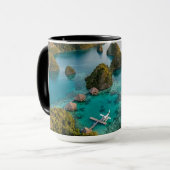 Piaynemo Raja Ampat Islands Paradise View Art Tasse (Vorderseite Links)