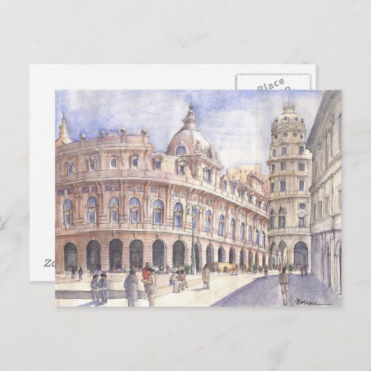 Piazza a genova postkarte (Vorne/Hinten)
