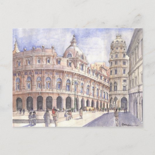 Piazza a genova postkarte (Vorderseite)